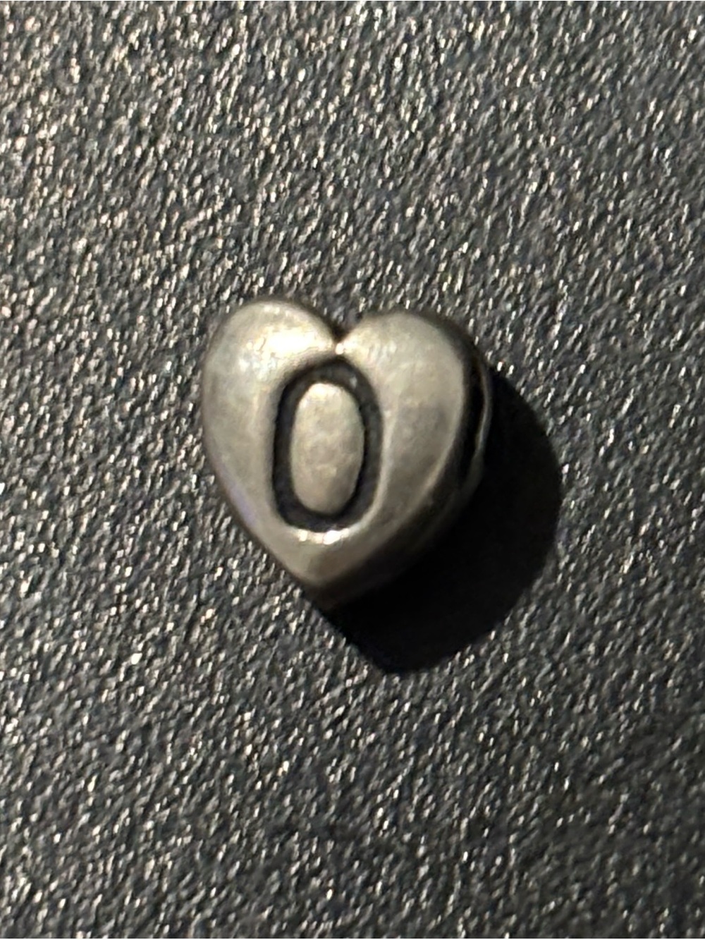 .925 Sterling Silver Fine Jewelry Heart Initial 'O Charm Pendant Dainty Fine